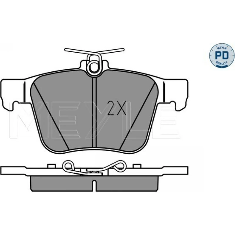 MEYLE Bremseklodser 025 250 0916/PD til VW, Audi, Skoda, Seat, Cupra