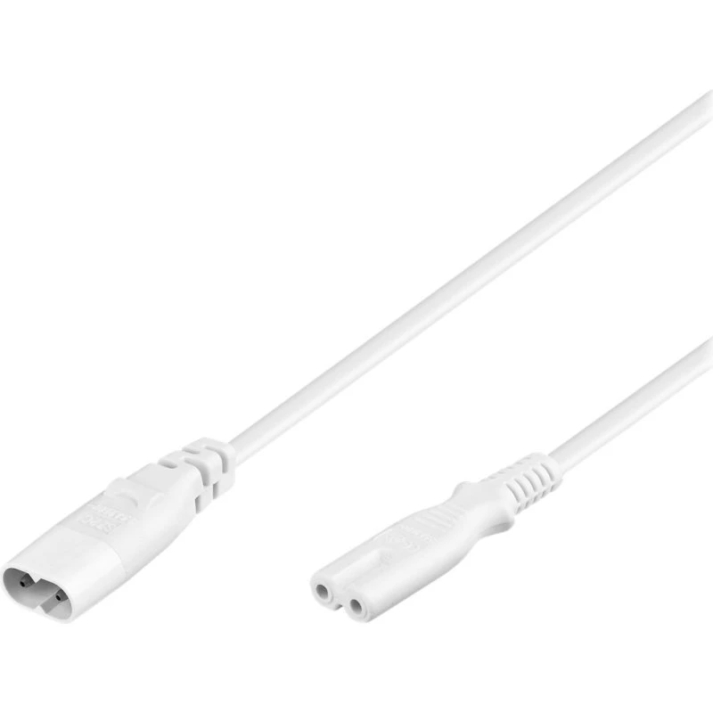 goobay C7/C8 Strømkabel 2m Hvid