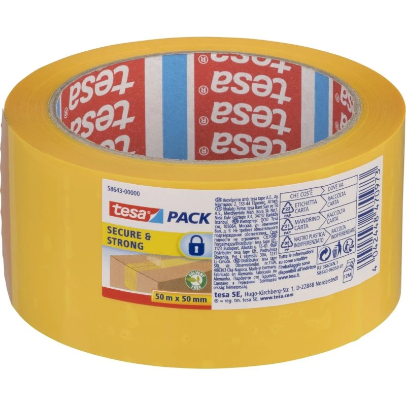Tesa Secure&Strong Sikkerhedstape (50m x 50mm) Gul