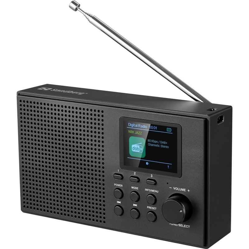 Sandberg 421-39 Bærbar Radio DAB+ & FM Sort