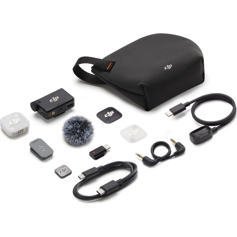 DJI Mic Mini 2 (1 TX + 1 RX) – Kompakt trådløs mikrofon med magnetiske dæksler