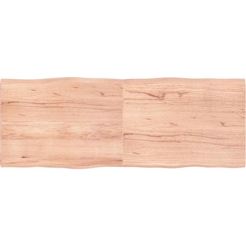 vidaXL bordplade 160x60x4 cm naturlig kant behandlet træ lysebrun