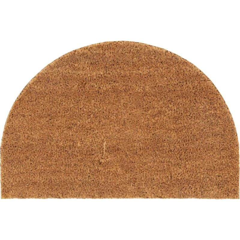 vidaXL dørmåtte 40x60 cm halvrund coir naturfarvet