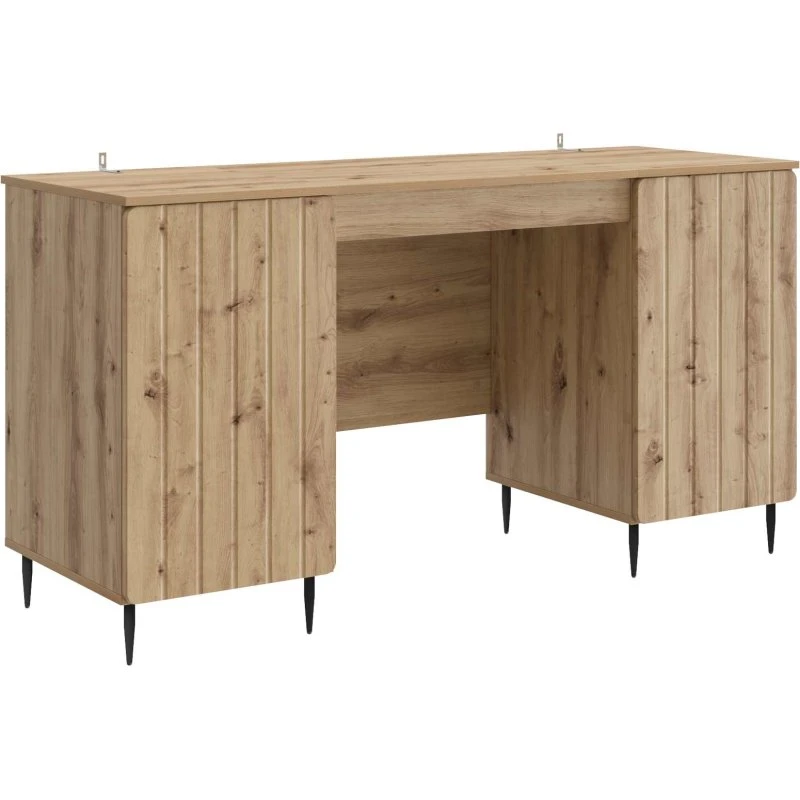 vidaXL Artisan-eg Bord med Hylde 142,5 x 50 x 75 cm Konstrueret Træ