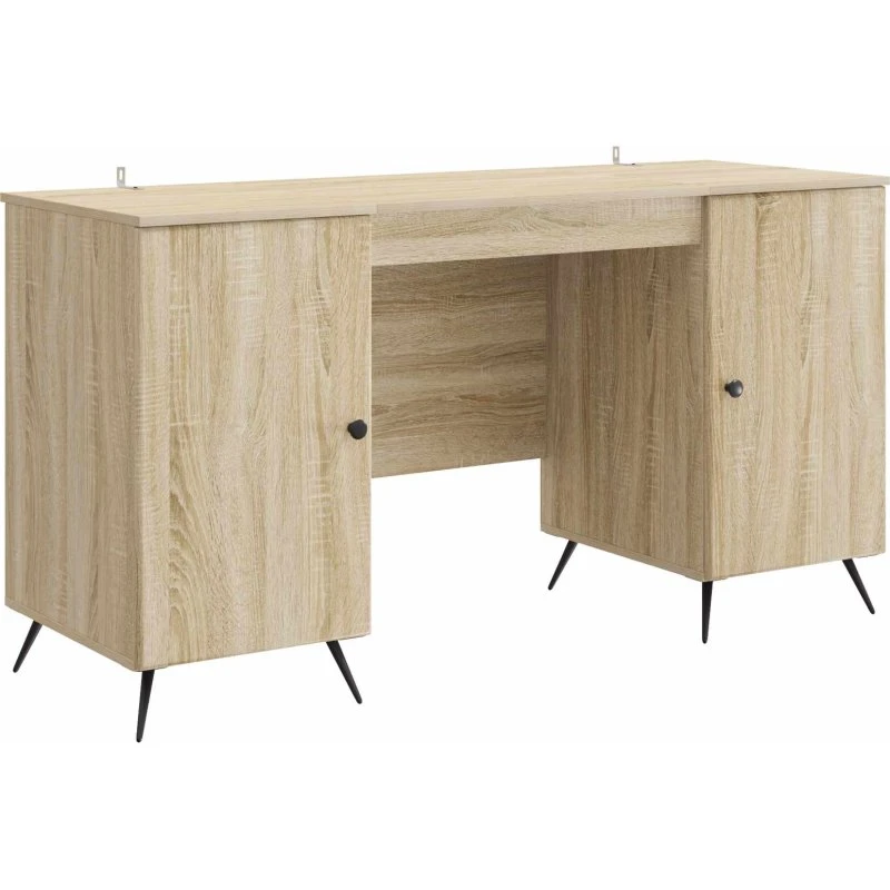 vidaXL Bord med hylde Sonoma-eg 142,5 x 50 x 75 cm, konstrueret træ