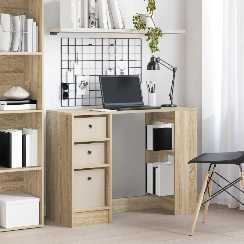 vidaXL Bord med skuffe Sonoma eg 100 x 40 x 75 cm Konstrueret træ