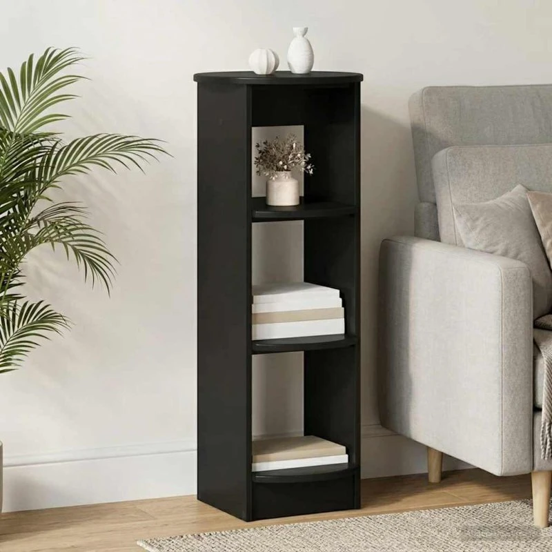 vidaXL Sideskab Sort 40x40x100 cm Konstrueret Træ