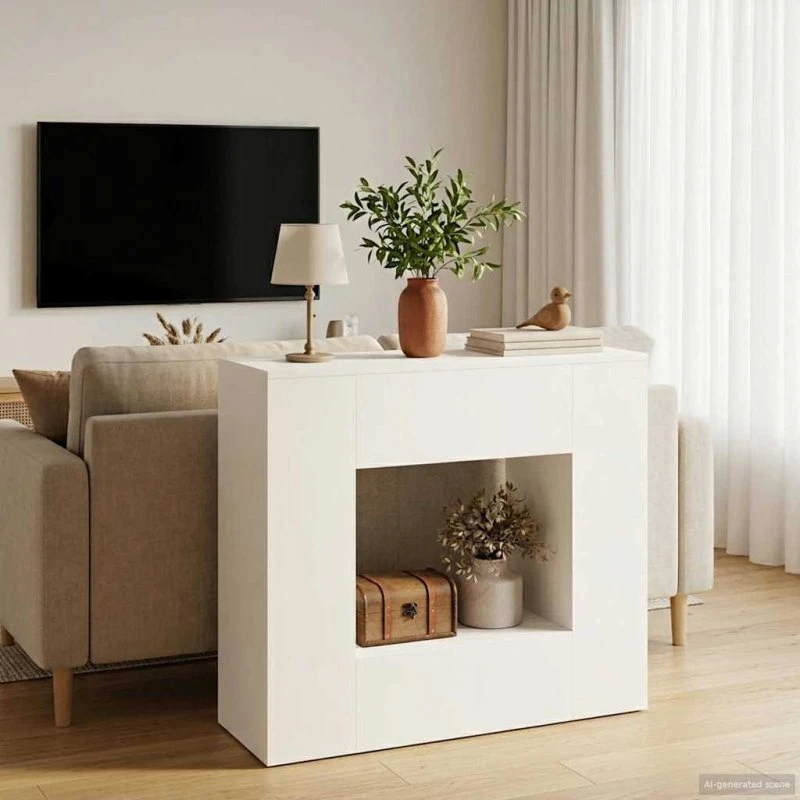 vidaXL 82 x 29 x 74 cm Konsolbord i Hvid