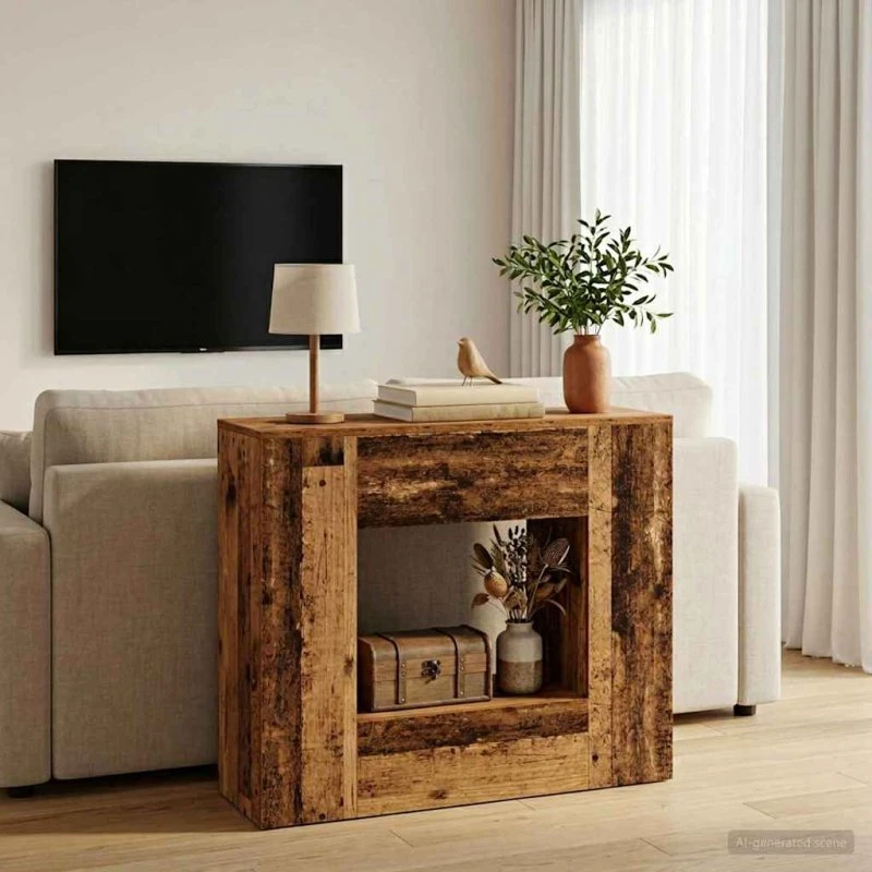 vidaXL 82 x 29 x 74 cm Konsolbord i natur
