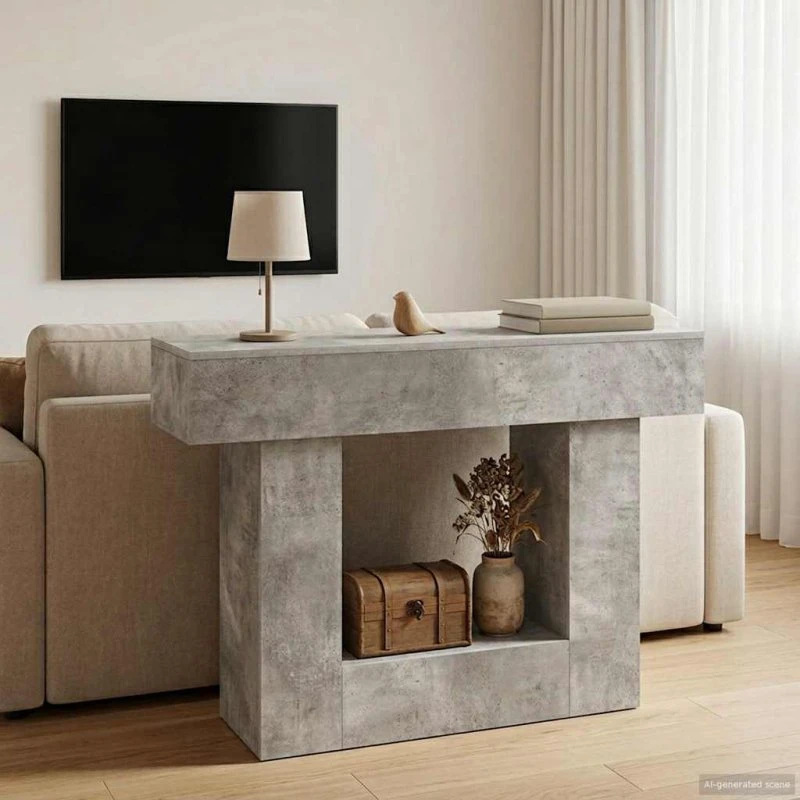 vidaXL BetonGrå Konsolbord 101 x 30 x 74 cm