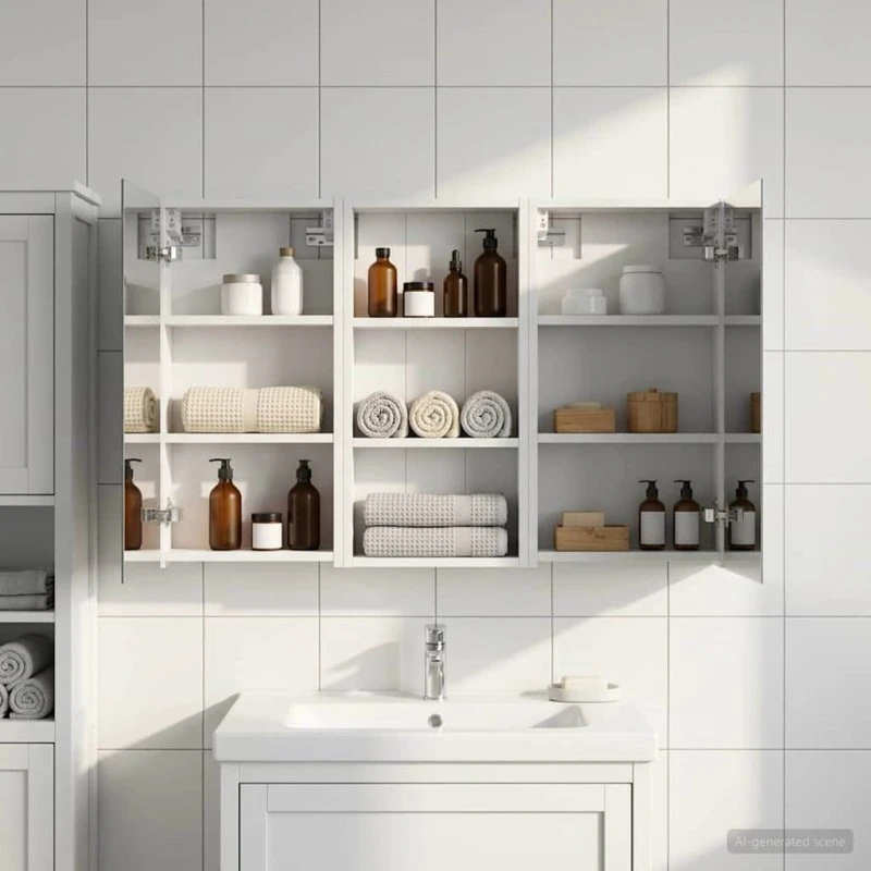 vidaXL Badeværelsesskabsæt 3 pc 110 x 10,5 x 60,5 cm Konstrueret træ