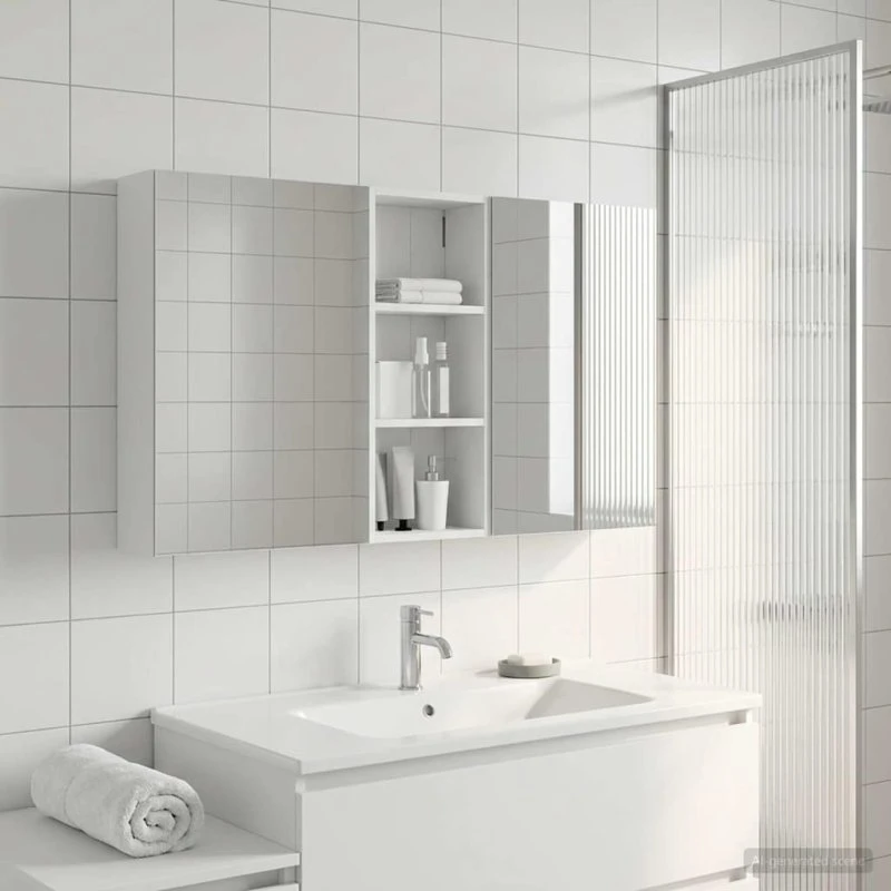 vidaXL Badeværelsesskabsæt 3 pc 130 x 14,5 x 70 cm Konstrueret træ