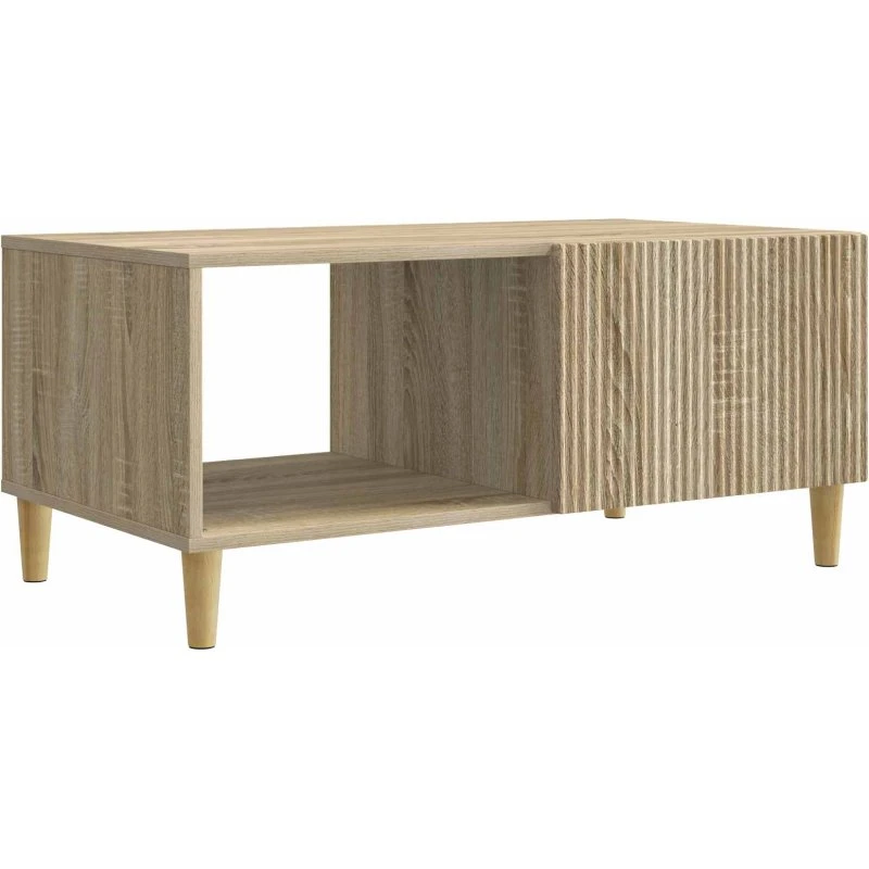 vidaXL Sofabord Sonoma-eg 90 x 50 x 40 cm Konstrueret træ