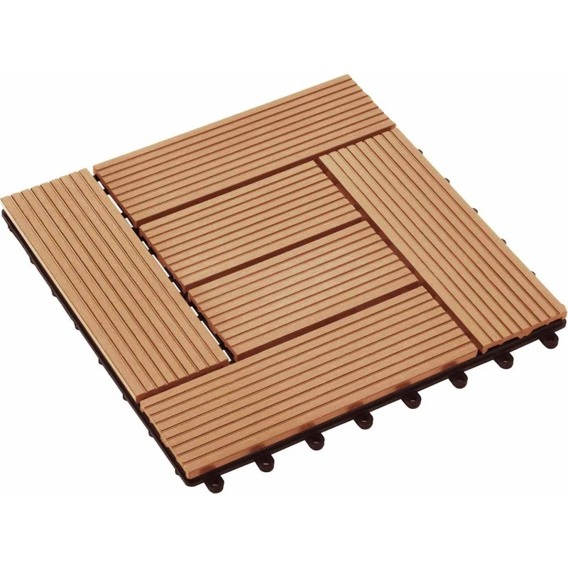 vidaXL Terrasseflise 11 stk 30x30 cm Teak WPC