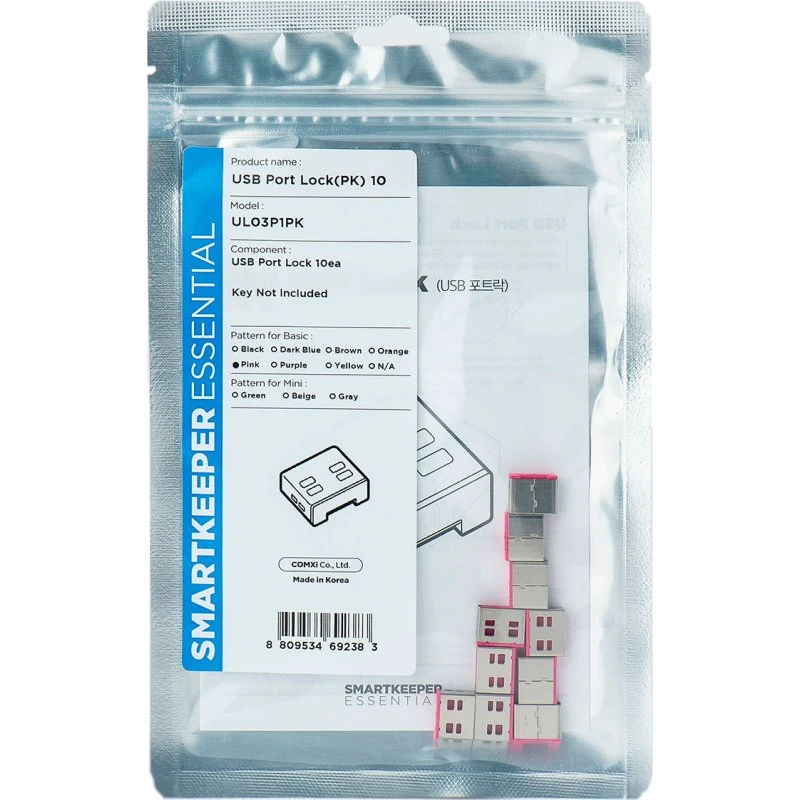 Smartkeeper UL03P1PK USB-A Portblokering, Lyserød, 1 stk