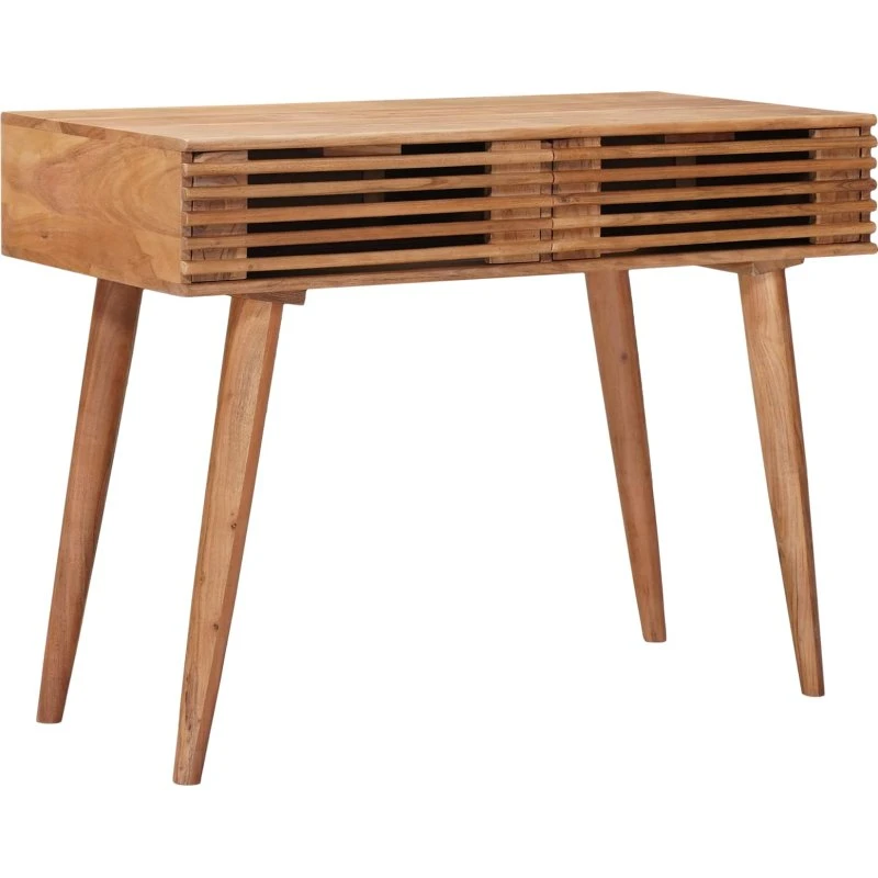 vidaXL Håndlavet Skrivebord Teakbrun 100 x 48 x 76 cm
