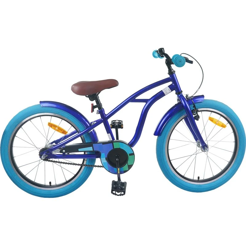 vidaXL Børnecykel 18 tommer, mørk blå, til 5-7 år