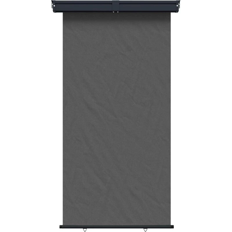 vidaXL Balkon Sideskærm 120-170 cm, 100% polyester, jern & stål