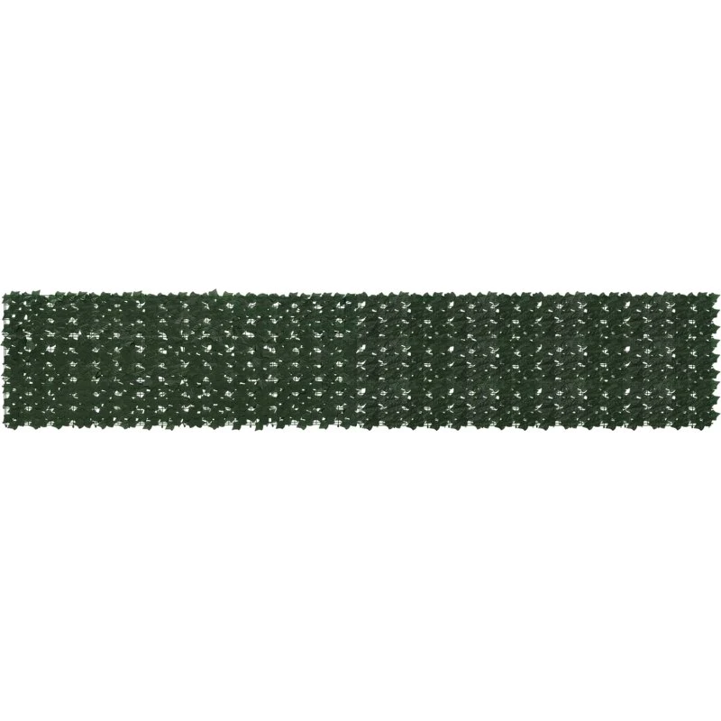 vidaXL Altanscreen med blade Mørkegrøn 400 x 75 cm