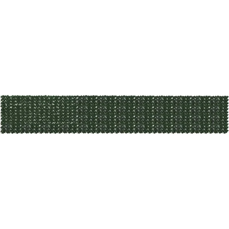 vidaXL Altanscreen med blade, mørkegrøn, 600 x 100 cm
