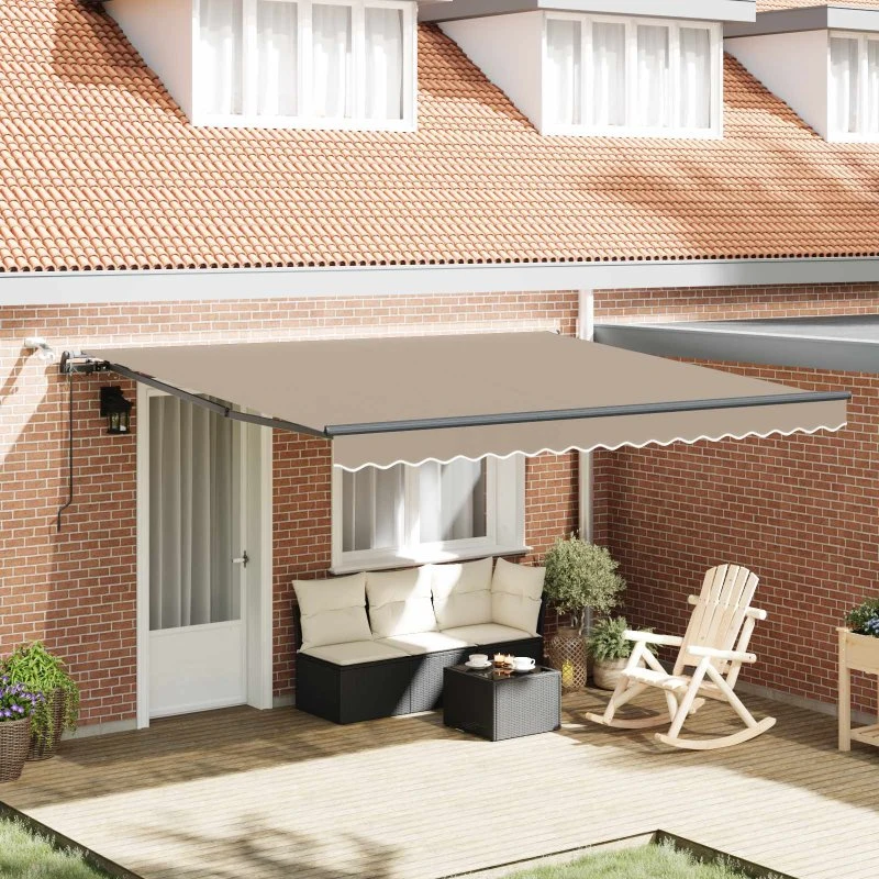 vidaXL Markise Beige 400 × 350 cm Polyester