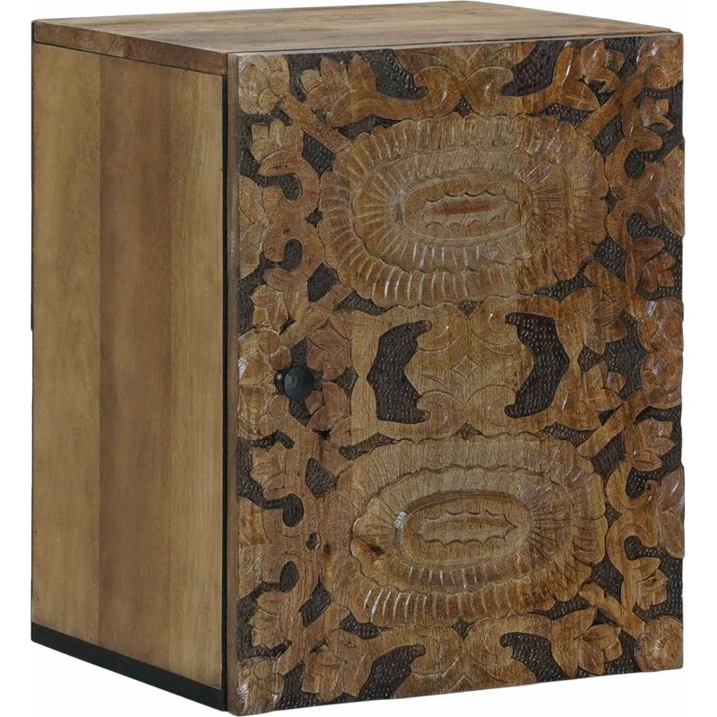 vidaXL Badeværelse Hænge Skab Brun 38 x 33,5 x 48 cm Massivt Mangotræ
