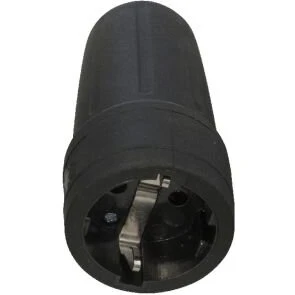 E-LINE Schuko forlængerstik med jord, sort (slagfast)