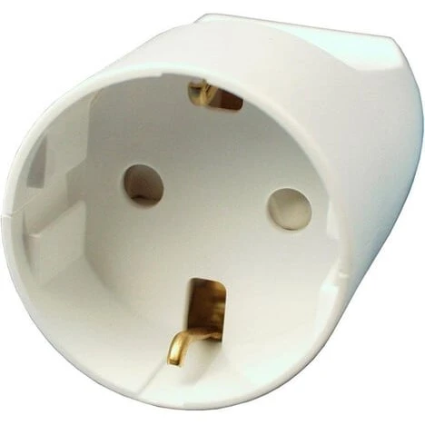 Elworks Forlængerled Schuko F25 16A med EU-sidejord, hvid