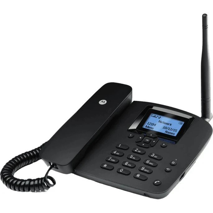 Motorola FW200L Fastnettelefon med LCD-skærm, sort