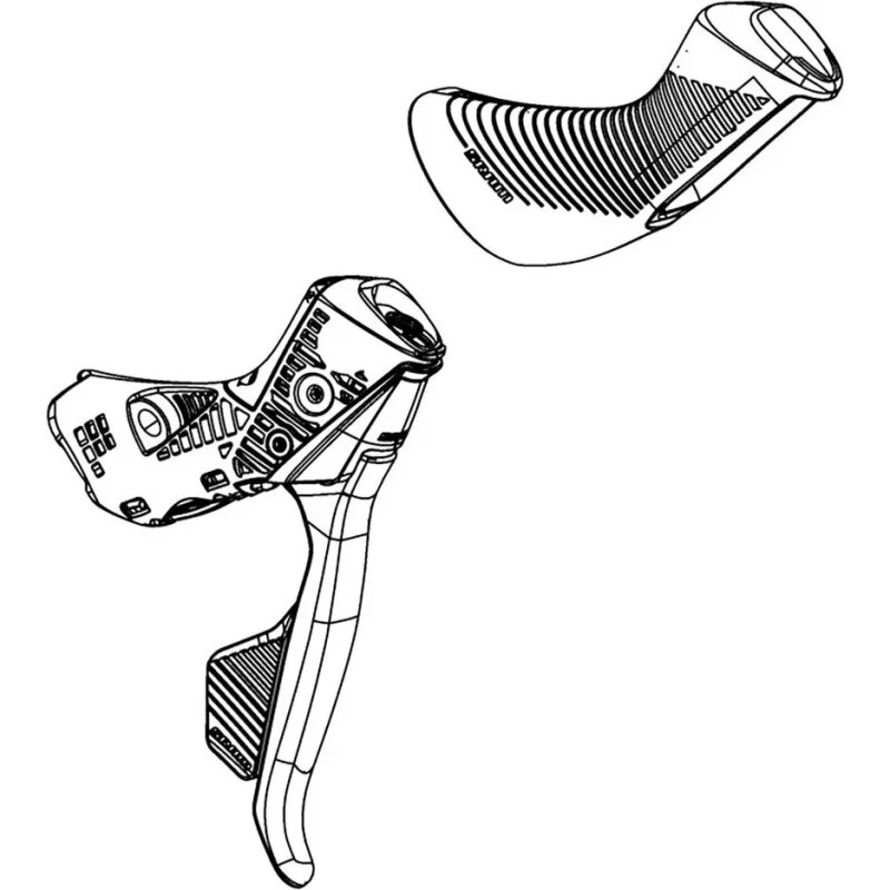 SRAM Rival AXS højre skivebremse- og skiftegreb, sort