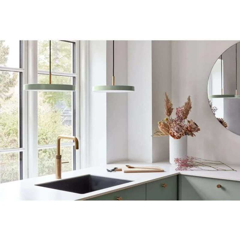 Umage Asteria Mini Pendel Olive/Steel Top