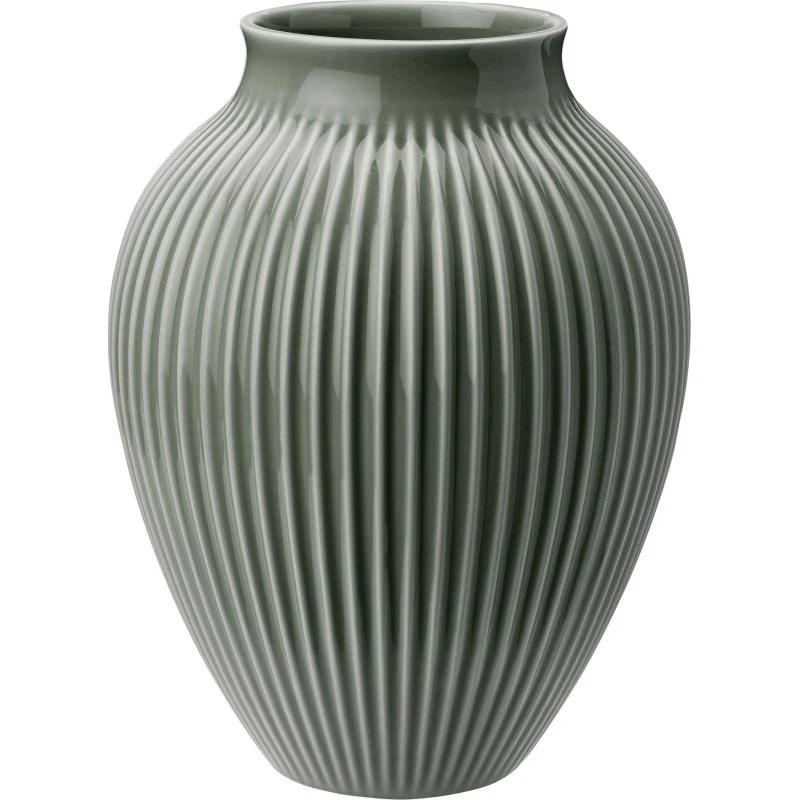 Knabstrup Ripple Celadon Vase 27 cm, grøn