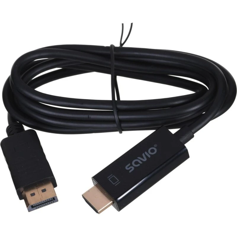 Savio CL-56 DisplayPort til HDMI-kabel 1,5 m, sort