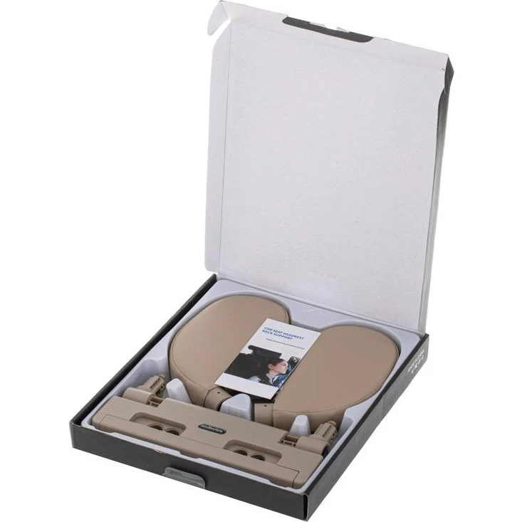 Beige Bilnakkestøtte med Justerbare Sidepuder