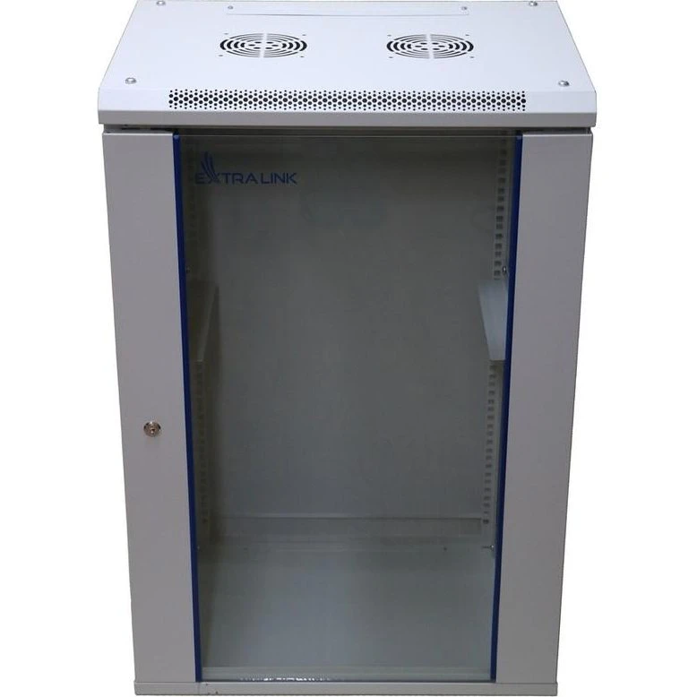 Extralink 19" væg-/gulv rackskab 15U 600×600 mm, grå