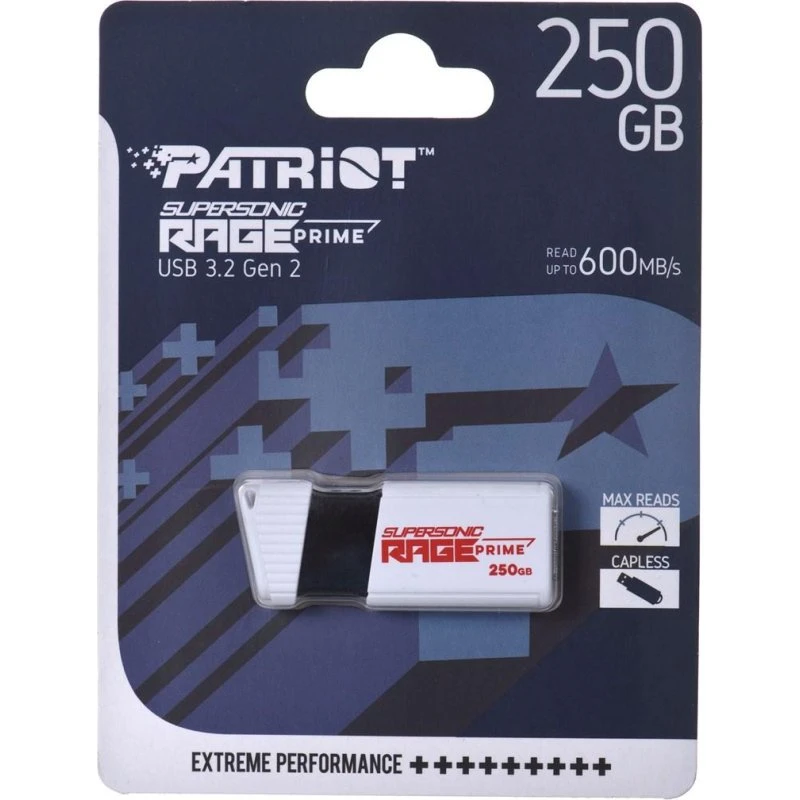 Patriot Rage Prime 256 GB USB 3.2 Gen 2, hvid/sort