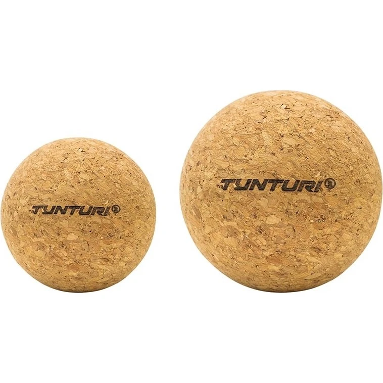 Tunturi Kork Massagebolde 2 stk (5 og 6,5 cm)