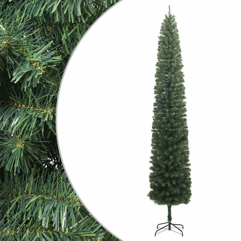vidaXL smalt juletræ 270 cm med juletræsfod