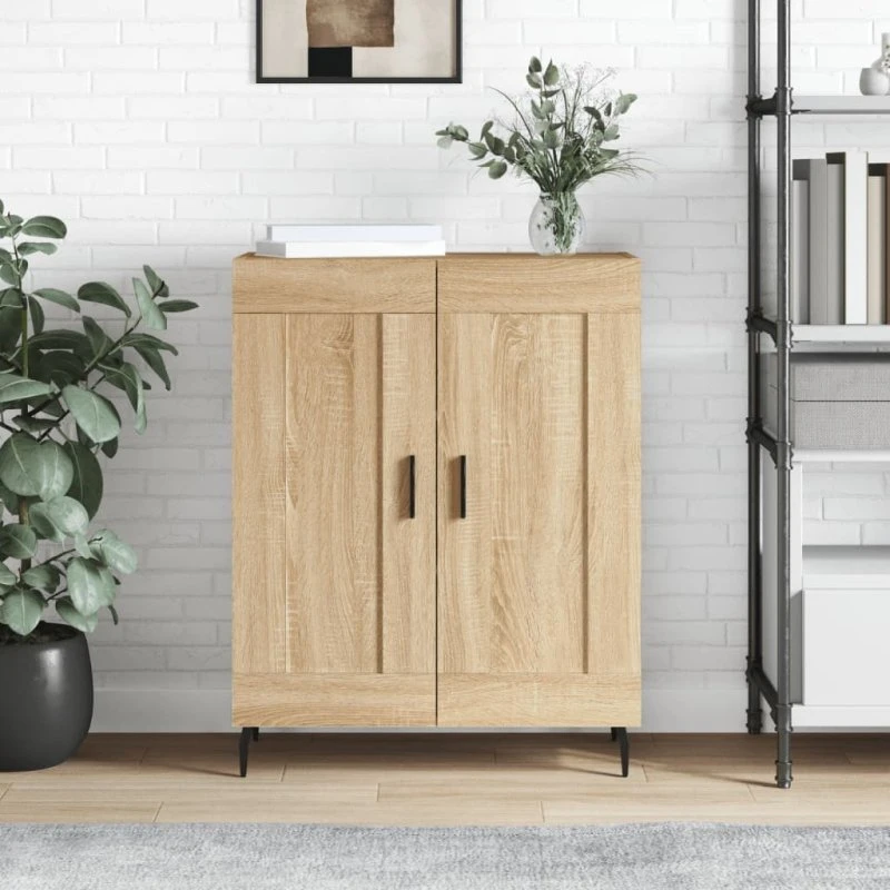 vidaXL Skænk 69,5x34x90 cm Konstrueret Træ Sonoma-Eg