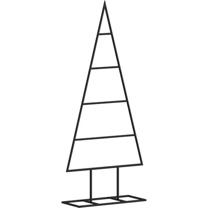 vidaXL dekorativt juletræ 60 cm metal sort