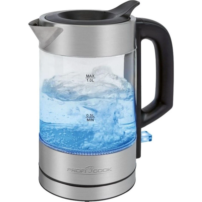 ProfiCook PC-WKS 1229 G Elkedel 1,0 L, 1600 W, Glas/Rustfrit Stål