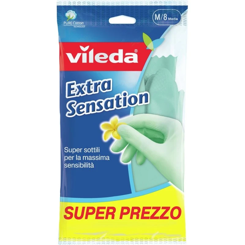 Vileda Extra Sensation Silikonehandsker, Medium, Grøn