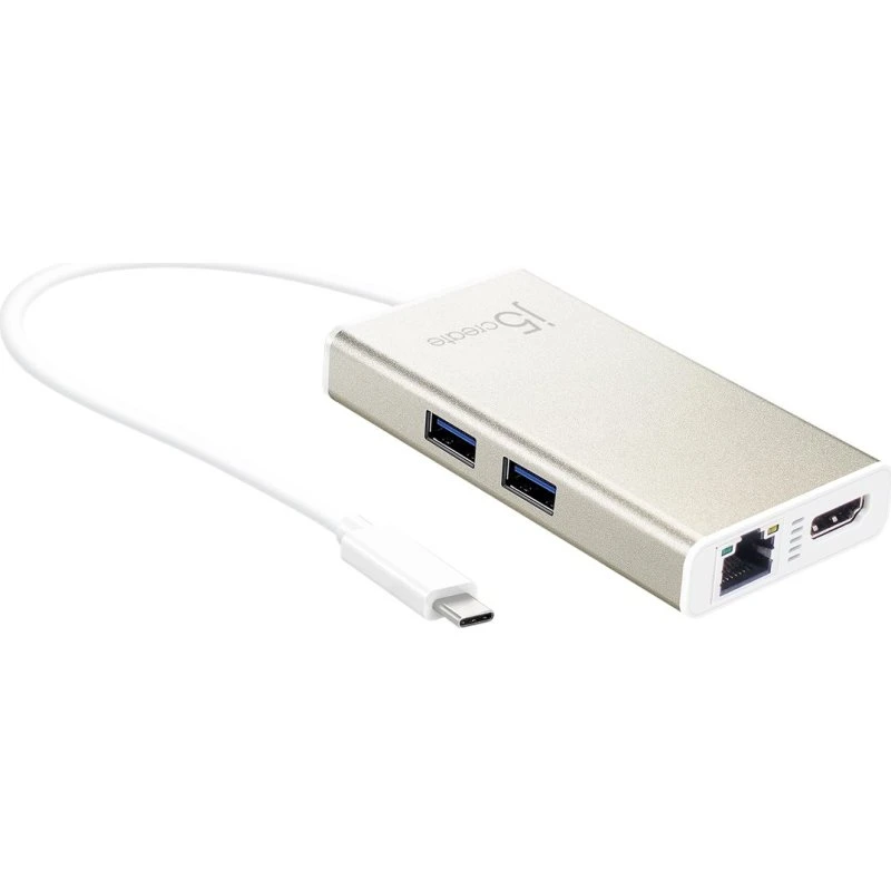 j5create JCA374 USB-C Dockingstation med Ethernet og 60W PD