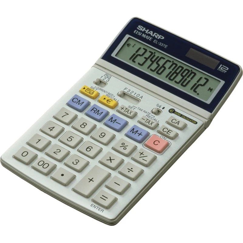 Sharp EL337C Lommeregner, 12 Cifre