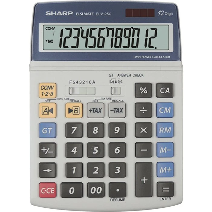 SHARP EL2125C Lommeregner, 12 Cifre