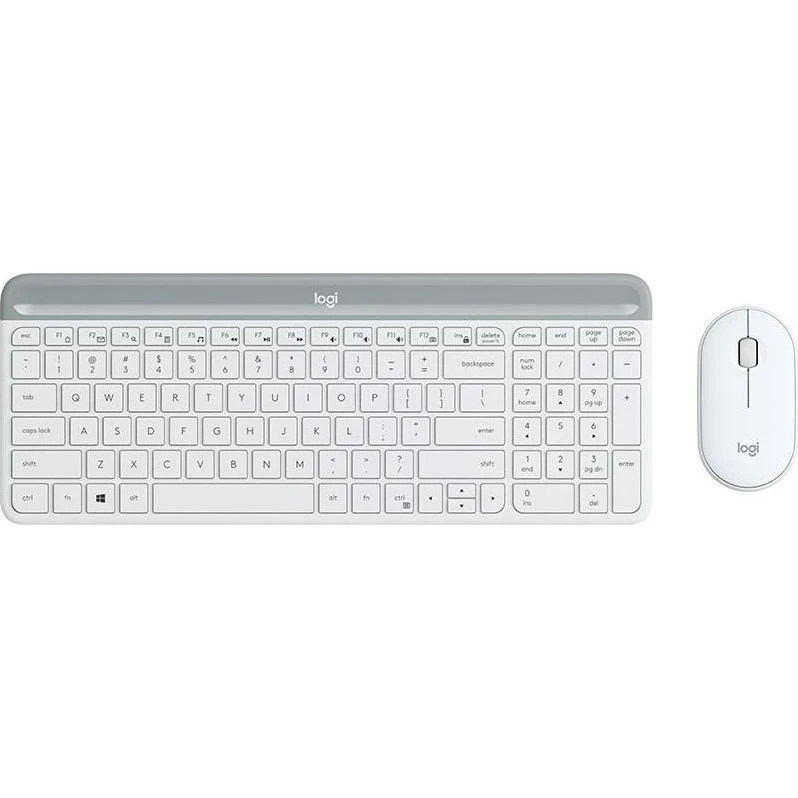 Logitech MK470 Slim Trådløst Tastatur & Mus Sæt - Hvid