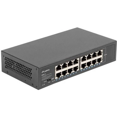 Lanberg RSGE-16 16-Port Gigabit Switch, 1U Rack, ikke administreret