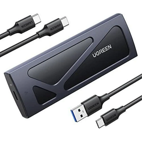 UGREEN M.2 NVMe SSD Kabinet, 10 Gbps, Sort
