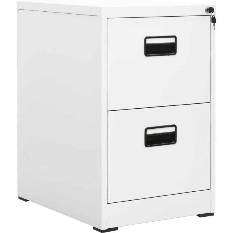 vidaXL Arkivskab 46x62x72,5 cm Stål Hvid