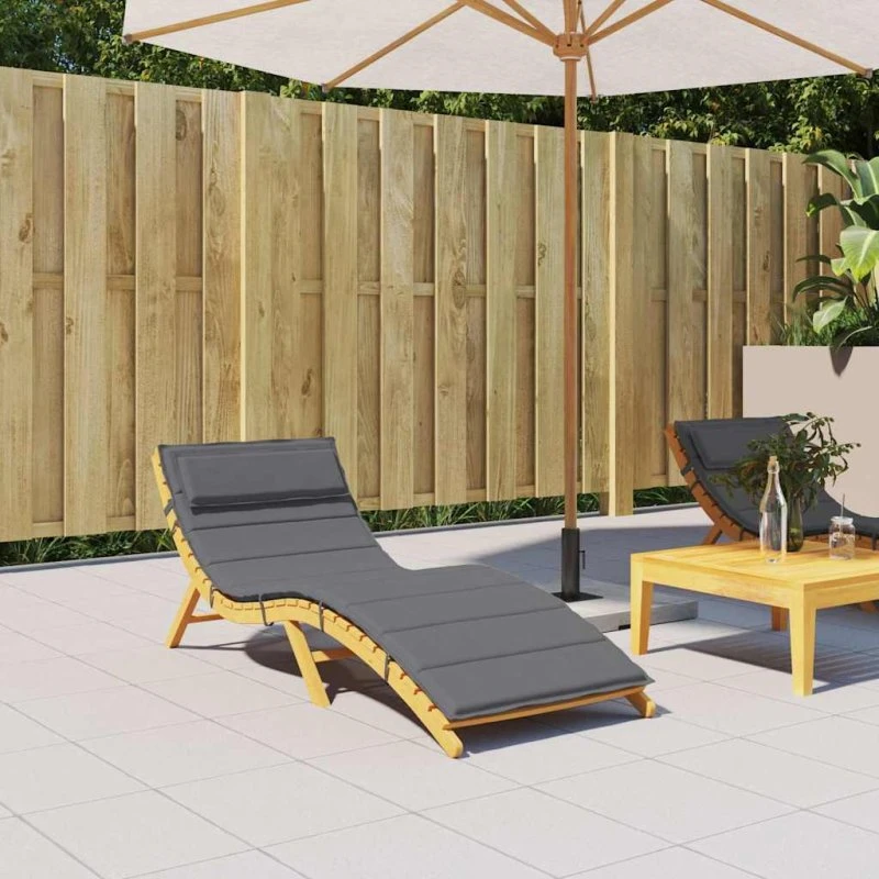 vidaXL Hynde til Liggestol 180x60x4 cm, Oxfordstof, Antracitgrå